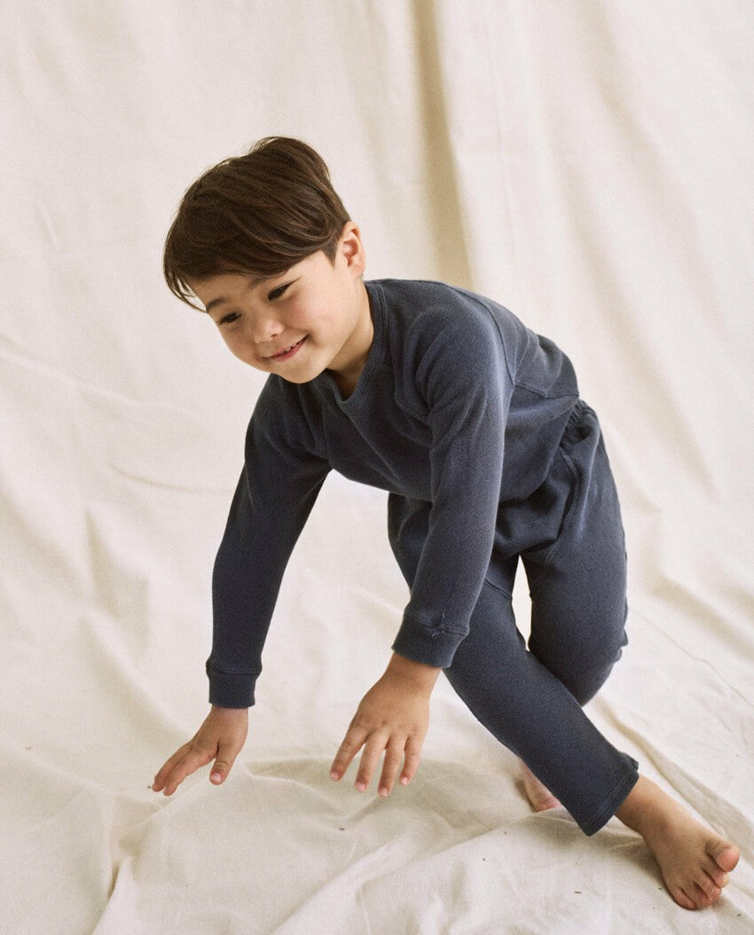 Tees &amp; Sweats | Kids The Great. The Little College Sweatshirt. Washed Navy