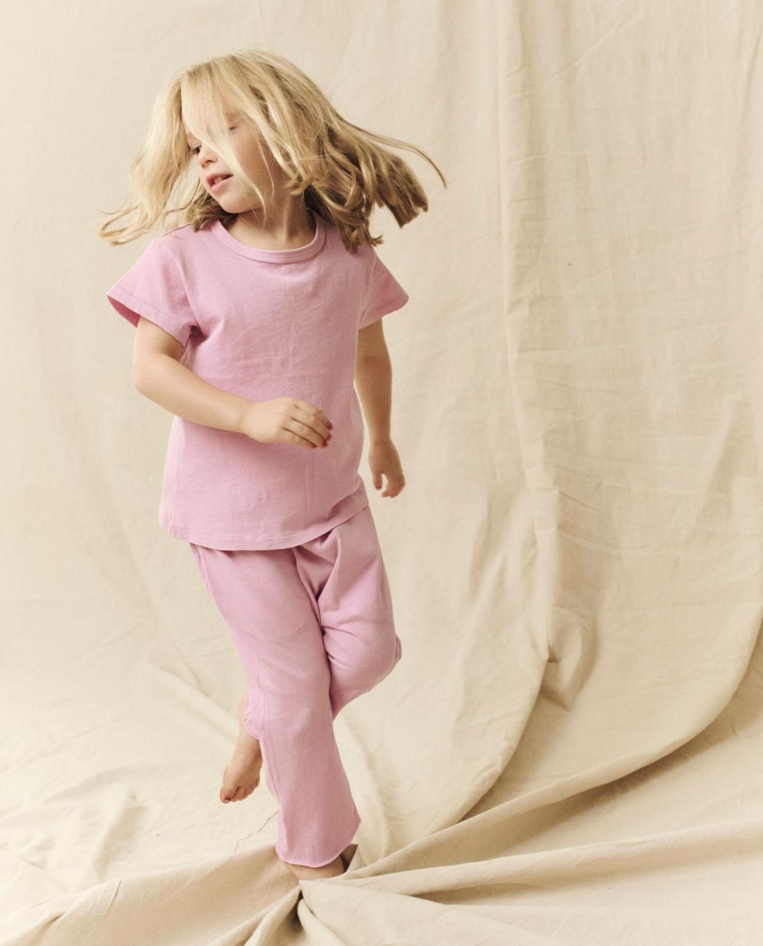 Tees &amp; Sweats | Kids The Great. The Little Jersey Crop. Solid Lilac Blossom