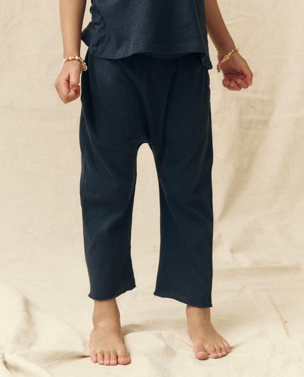 Tees &amp; Sweats | Kids The Great. The Little Jersey Crop. True Navy