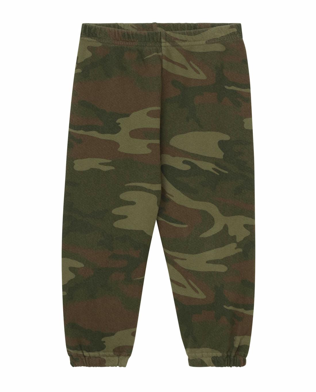 Tees &amp; Sweats | Kids The Great. The Little Stadium Sweatpant. Novelty Deep Woods Camo