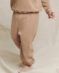 Tees &amp; Sweats | Kids The Great. The Little Stadium Sweatpant. Solid Biscotti