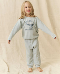 Tees &amp; Sweats | Kids The Great. The Little Stadium Sweatpant. Solid Light Sky