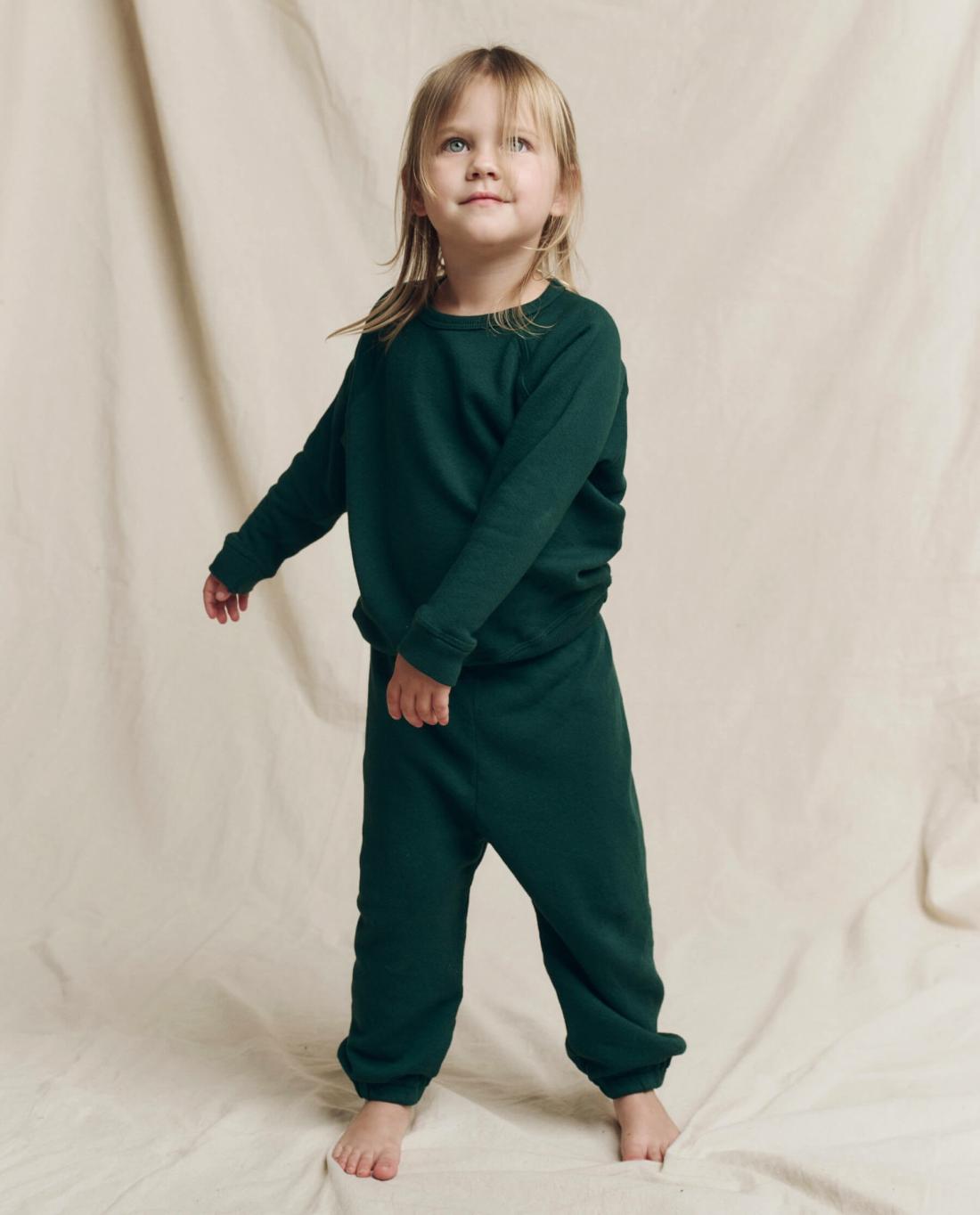Tees &amp; Sweats | Kids The Great. The Little Stadium Sweatpant. Solid Pinyon