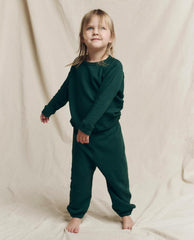 Tees &amp; Sweats | Kids The Great. The Little Stadium Sweatpant. Solid Pinyon