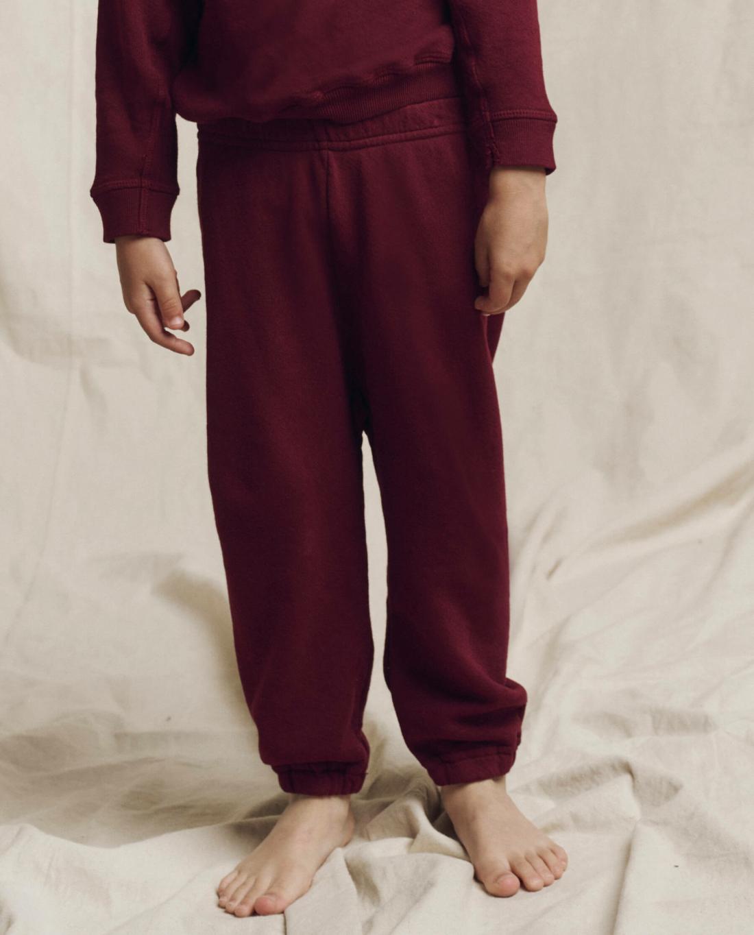 Tees &amp; Sweats | Kids The Great. The Little Stadium Sweatpant. Solid Plum