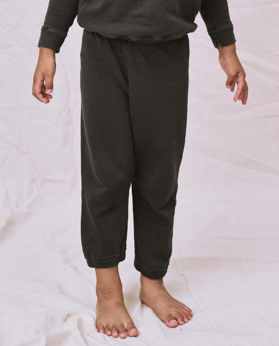 Tees &amp; Sweats | Kids The Great. The Little Stadium Sweatpant. Solid Washed Black