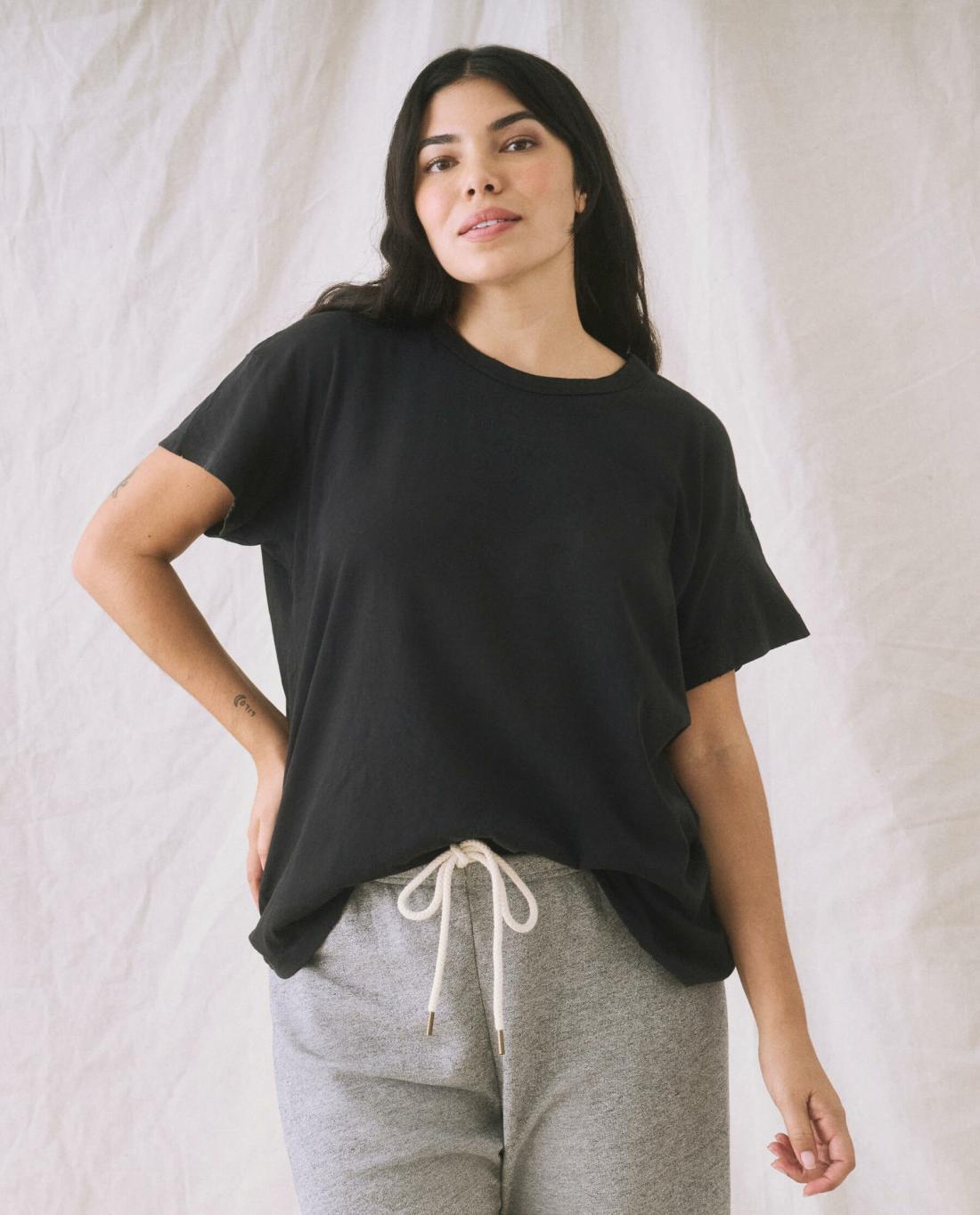 Tees | Women The Great. The Boxy Crew. Almost Black