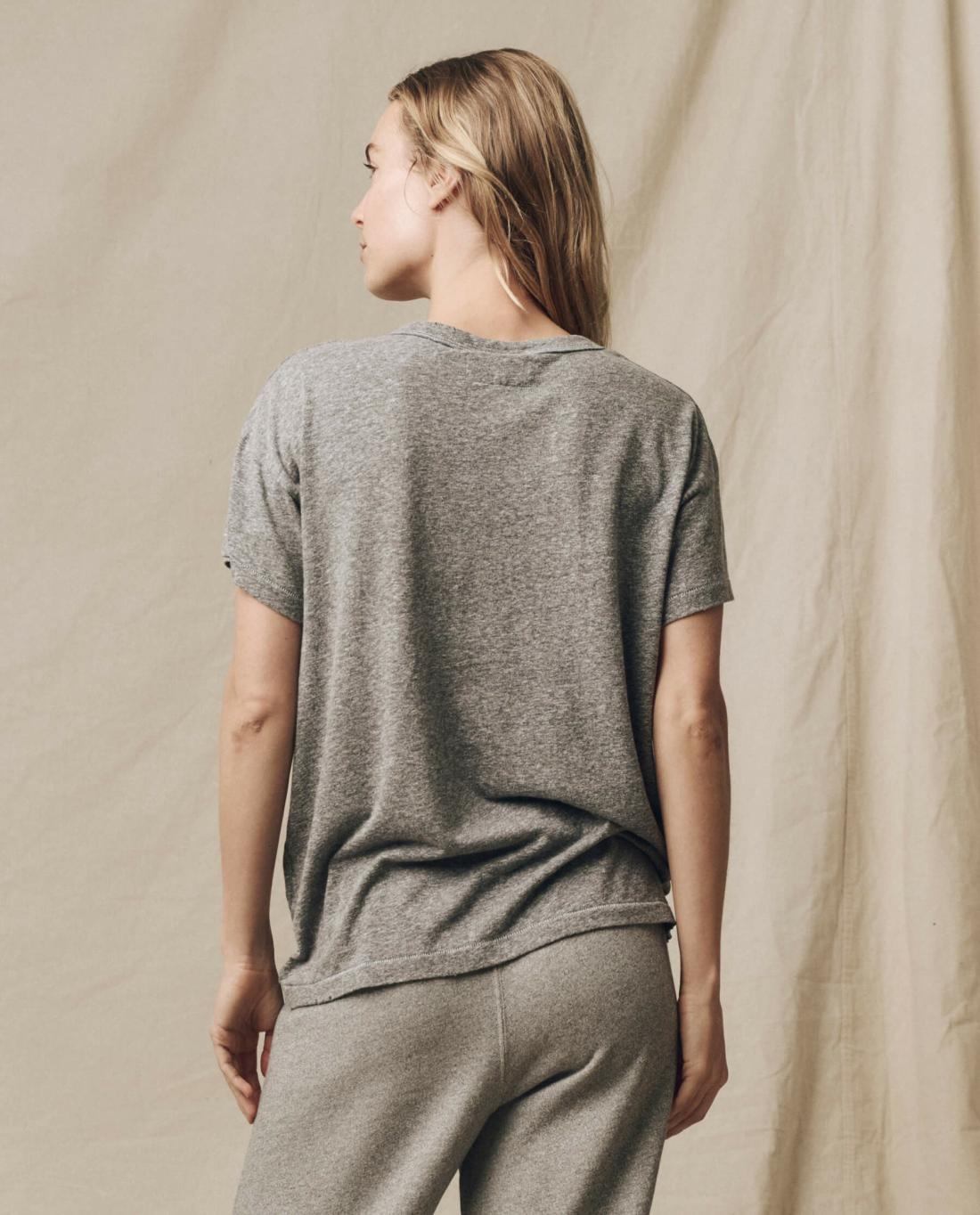 Tees | Women The Great. The Boxy Crew. Heather Grey