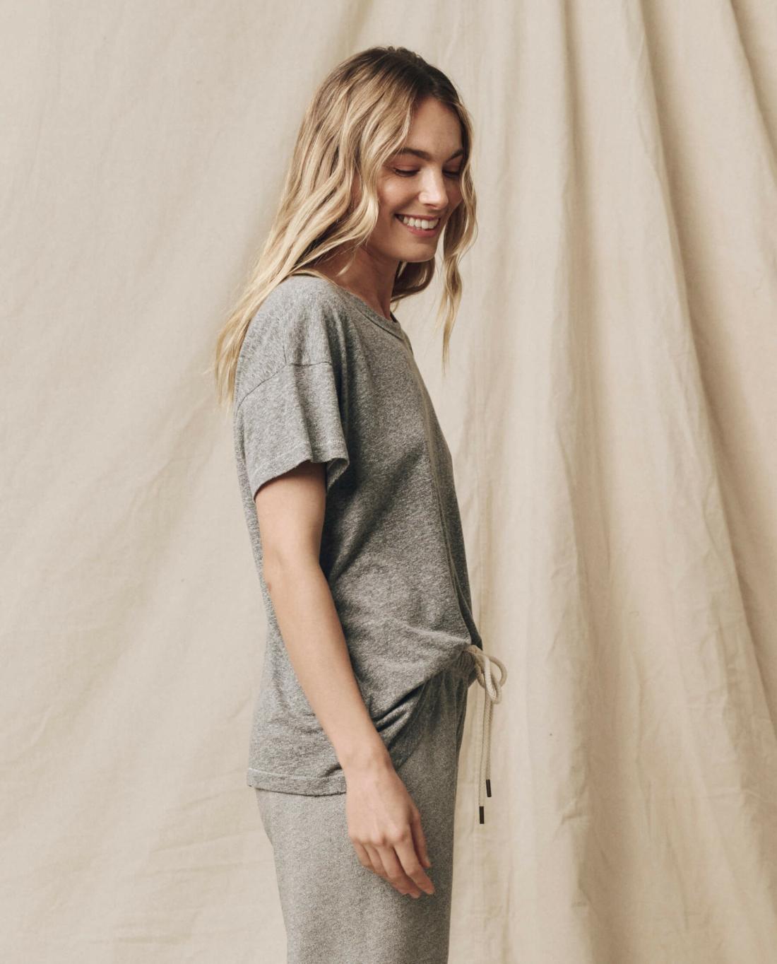 Tees | Women The Great. The Boxy Crew. Heather Grey