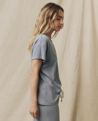 Tees | Women The Great. The Boxy Crew. Solid Big Sky