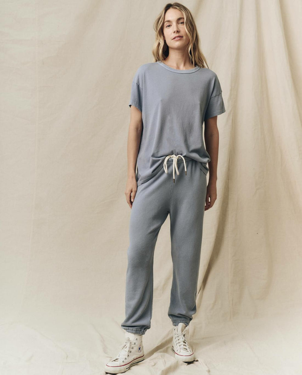 Tees | Women The Great. The Boxy Crew. Solid Big Sky