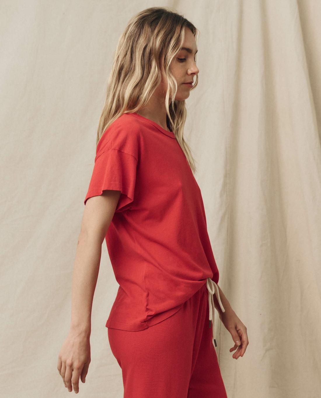 Tees | Women The Great. The Boxy Crew. Solid Campfire