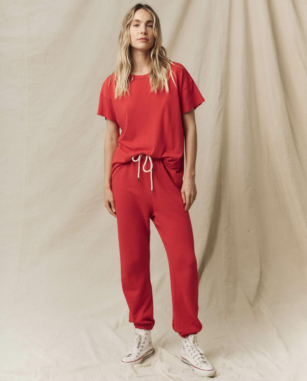 Tees | Women The Great. The Boxy Crew. Solid Campfire