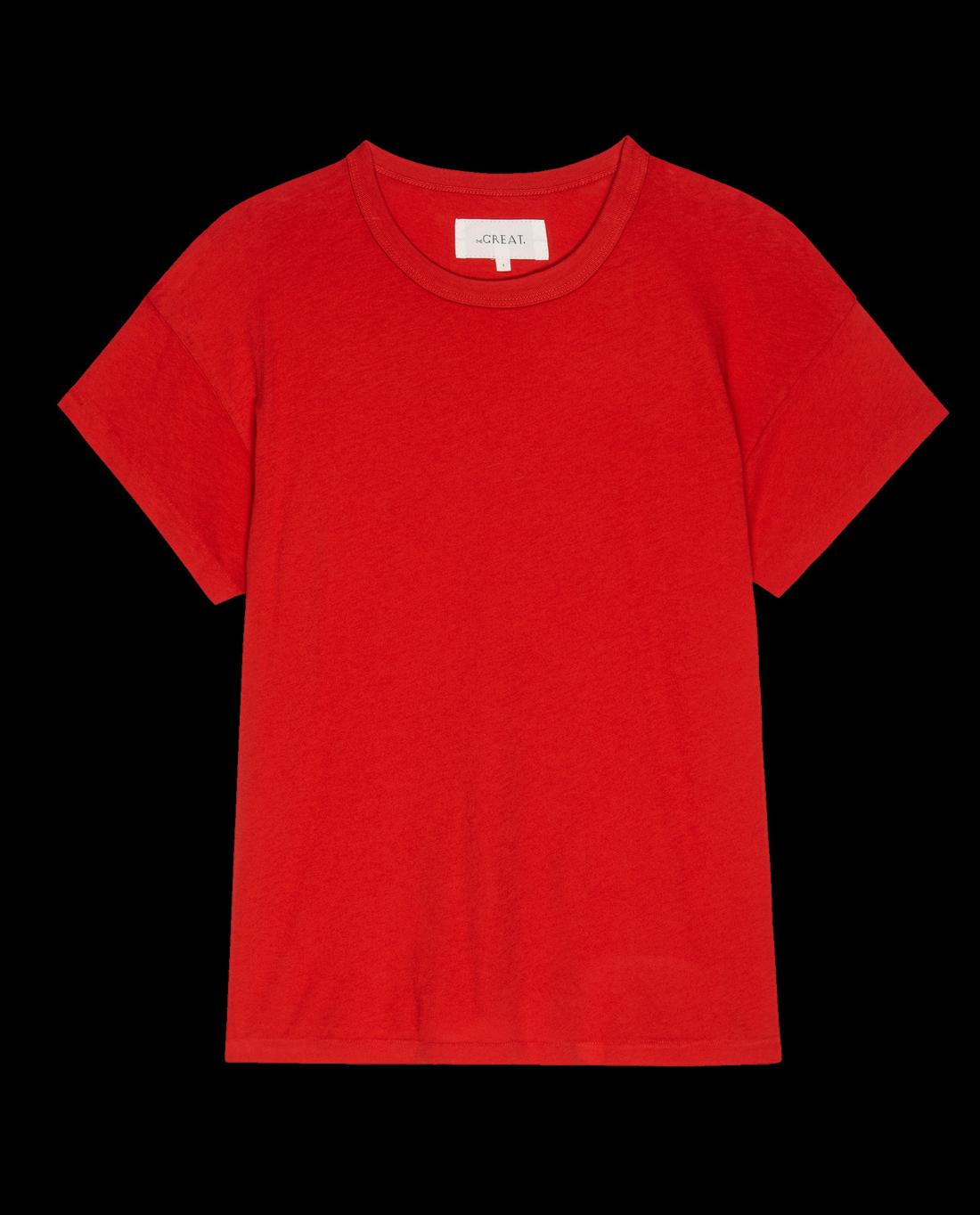 Tees | Women The Great. The Boxy Crew. Solid Campfire