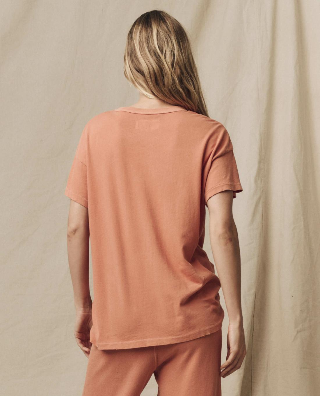 Tees | Women The Great. The Boxy Crew. Solid Sun Dried Orange