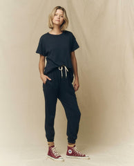 Tees | Women The Great. The Boxy Crew. Solid True Navy
