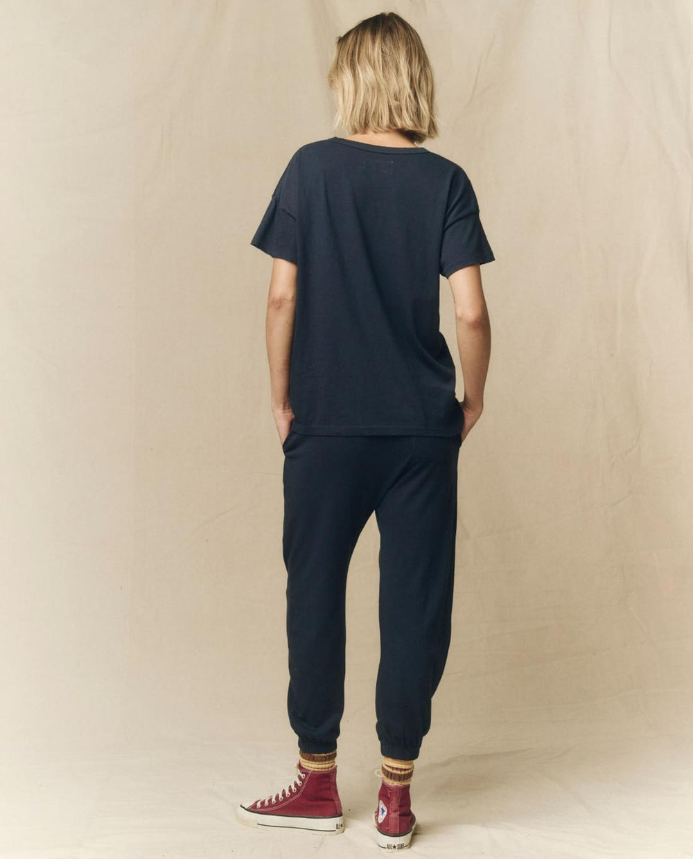 Tees | Women The Great. The Boxy Crew. Solid True Navy
