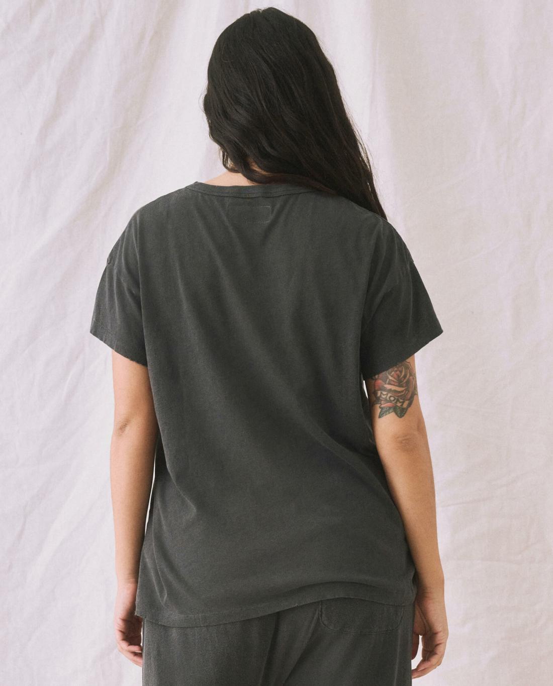 Tees | Women The Great. The Boxy Crew. Washed Black