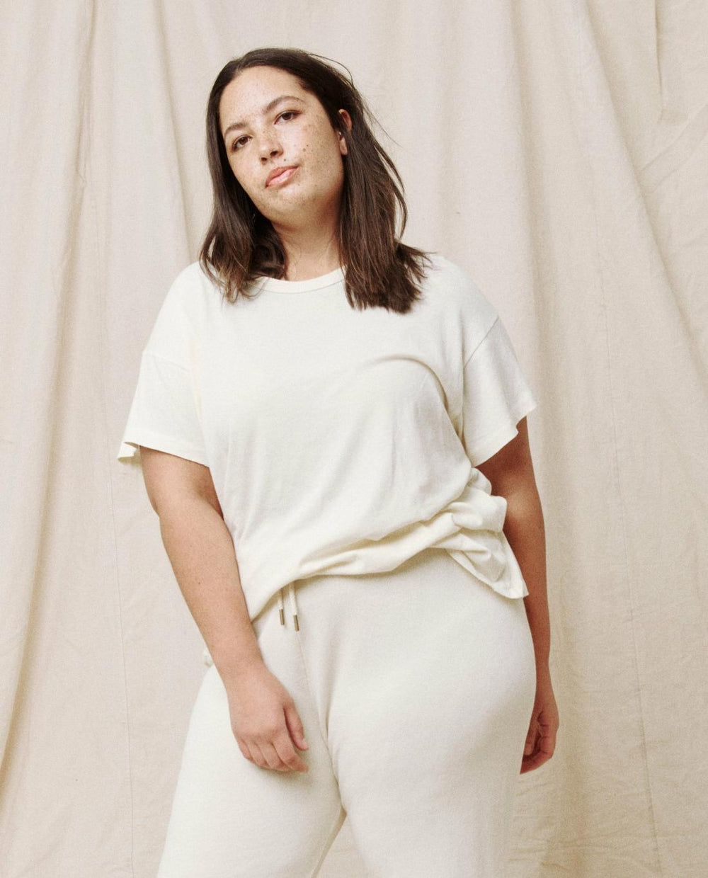 Tees | Women The Great. The Boxy Crew. Washed White