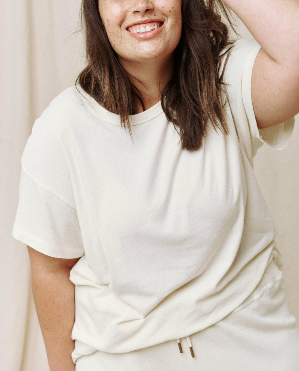 Tees | Women The Great. The Boxy Crew. Washed White