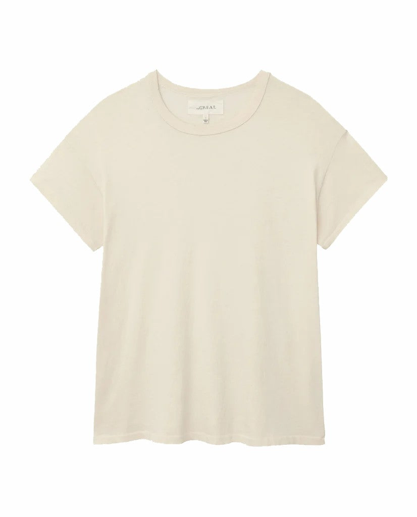 Tees | Women The Great. The Boxy Crew. Washed White