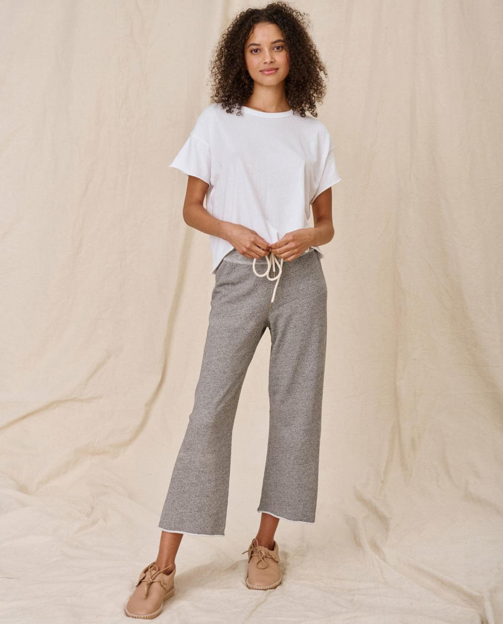 Tees | Women The Great. The Crop Tee. Solid True White