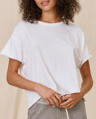Tees | Women The Great. The Crop Tee. Solid True White
