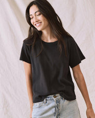 Tees | Women The Great. The Little Recycled Rib Tee. Night