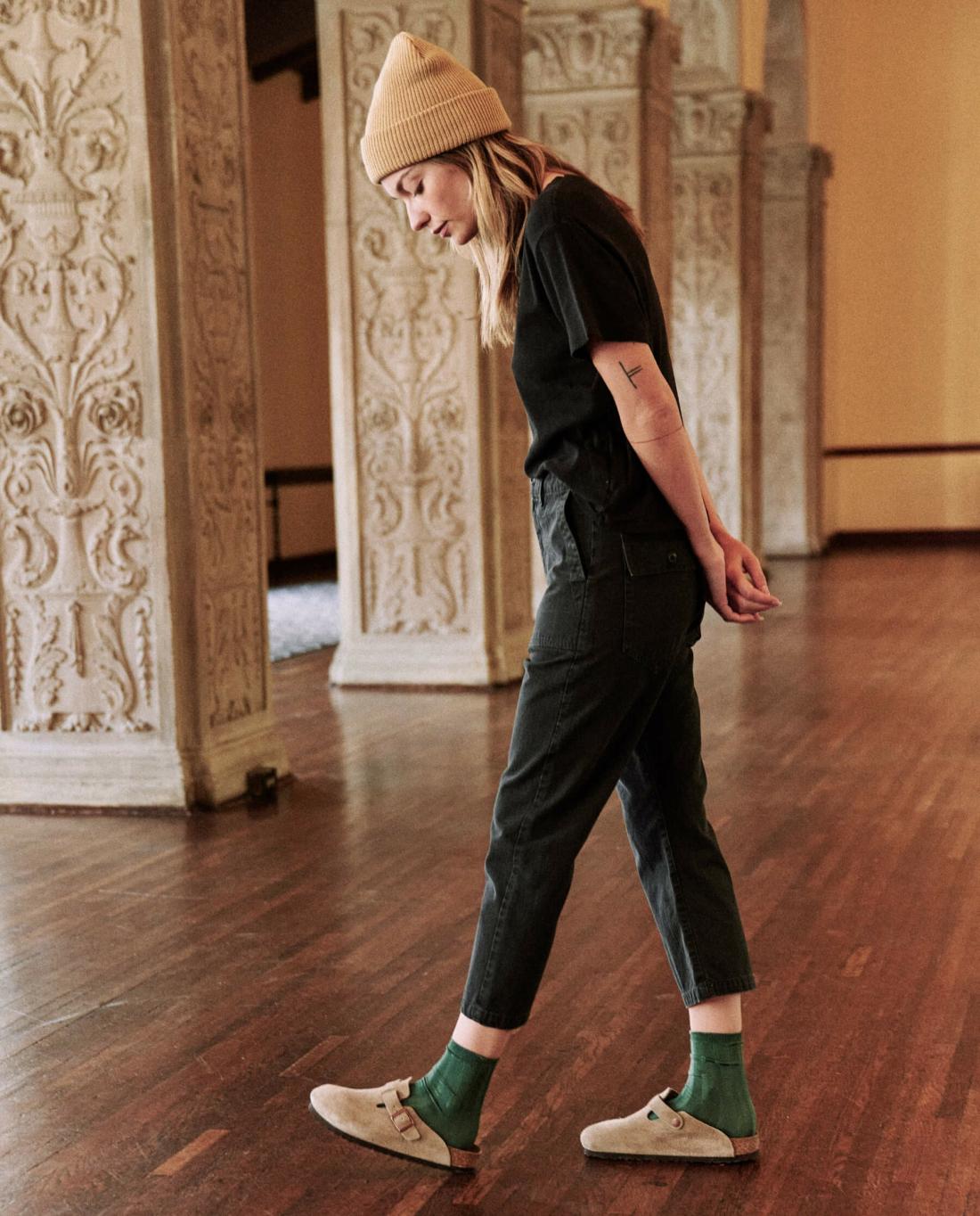 Tees | Women The Great. The Little Recycled Rib Tee. Night