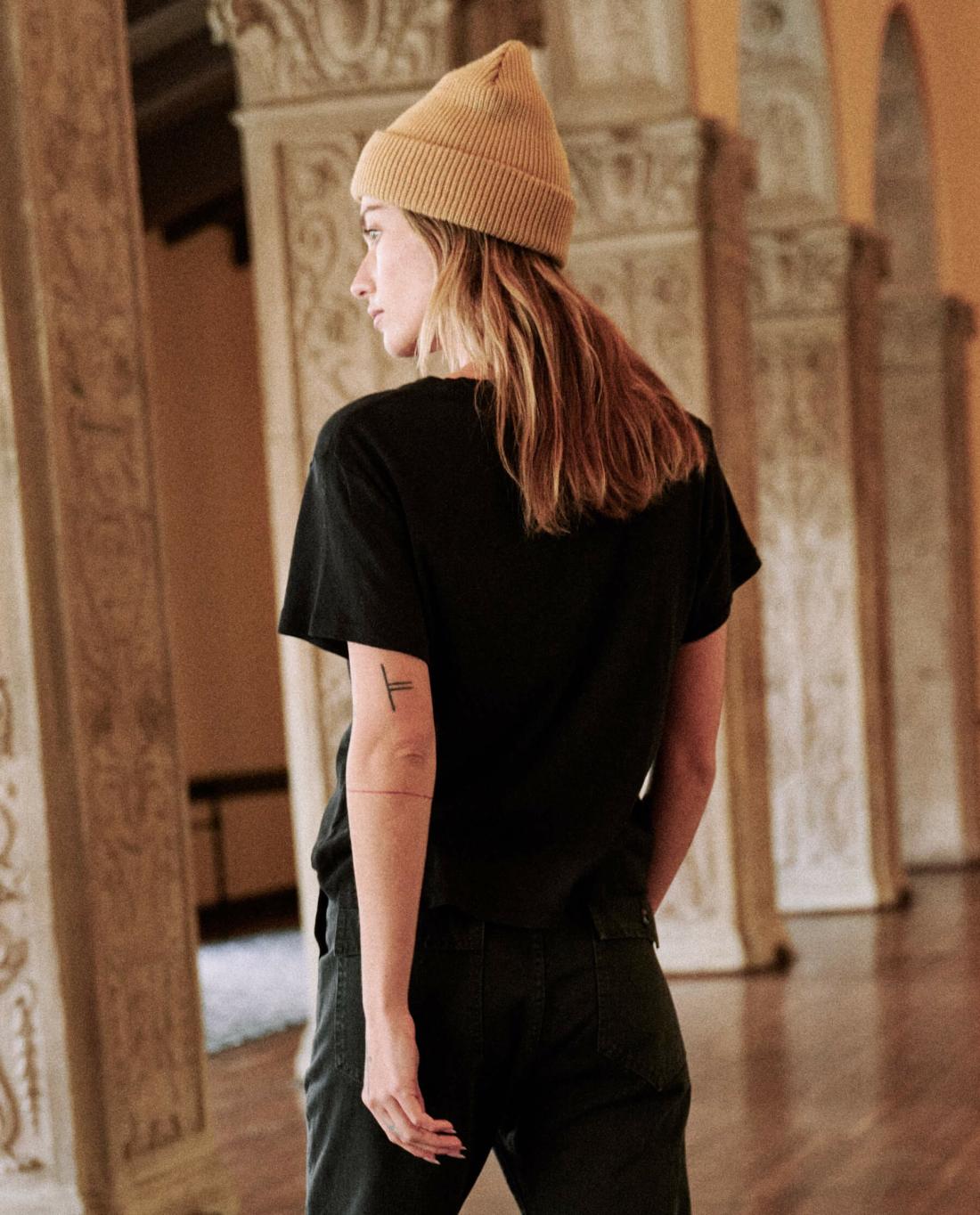 Tees | Women The Great. The Little Recycled Rib Tee. Night