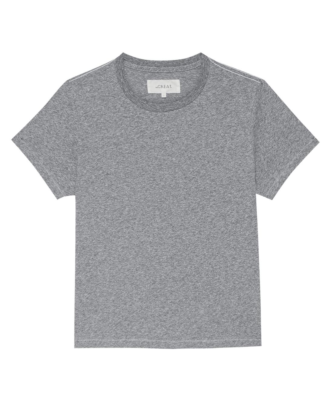 Tees | Women The Great. The Little Tee. Heather Grey