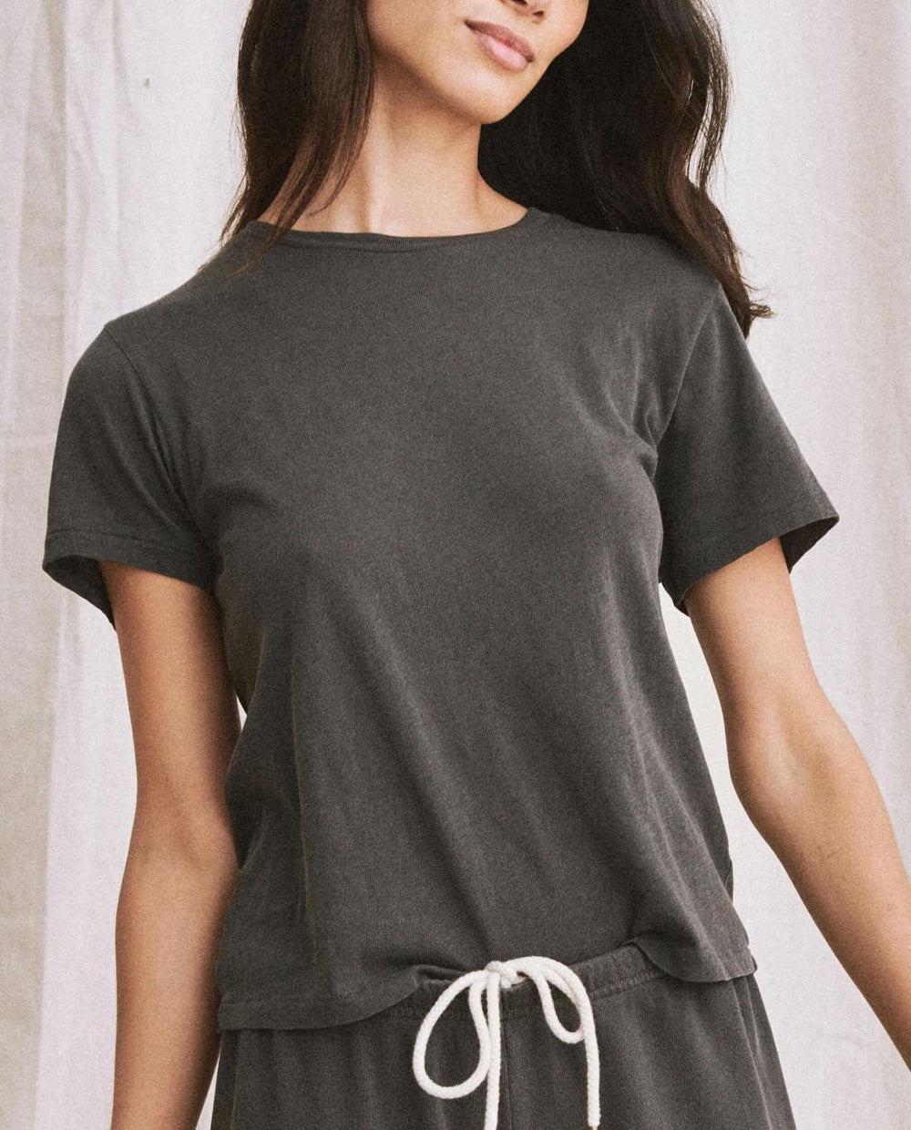 Tees | Women The Great. The Little Tee. Washed Black