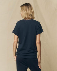 Tees | Women The Great. The Slim Tee. Almost Black