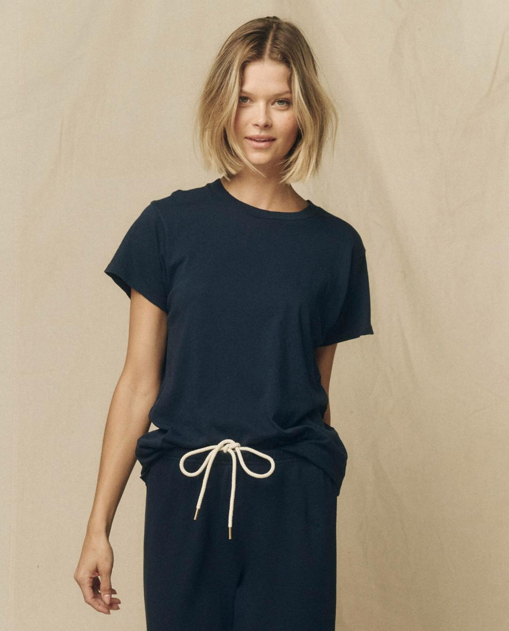 Tees | Women The Great. The Slim Tee. Almost Black