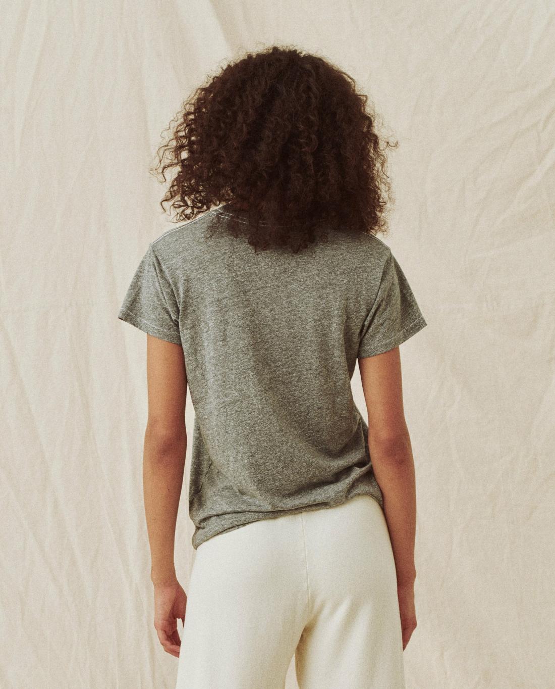 Tees | Women The Great. The Slim Tee. Heather Grey