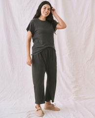 Tees | Women The Great. The Slim Tee. Washed Black