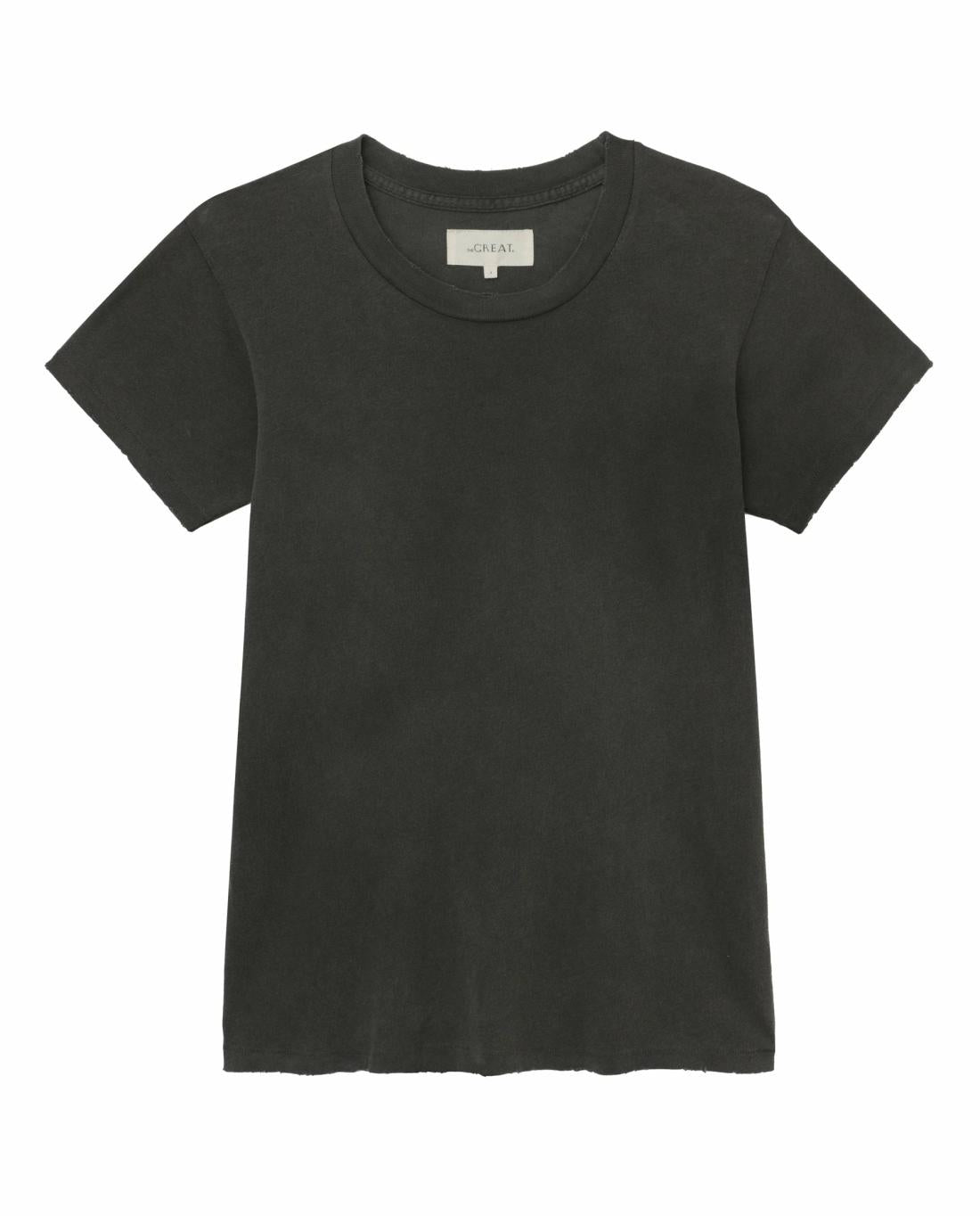 Tees | Women The Great. The Slim Tee. Washed Black
