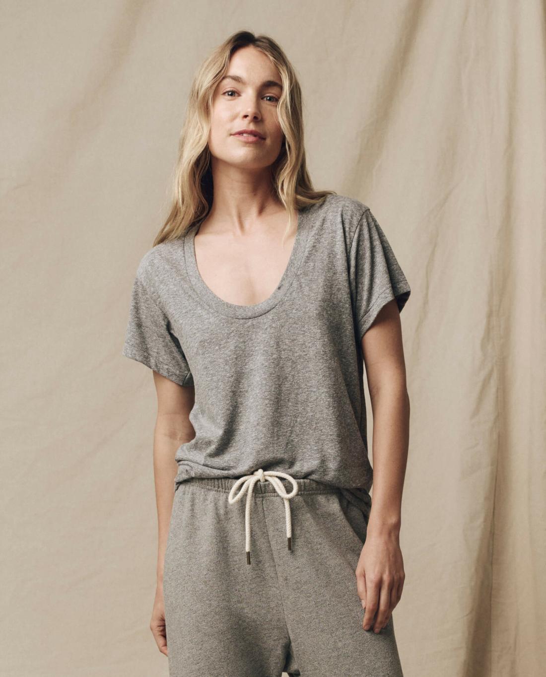 Tees | Women The Great. The Slim U Heather Grey