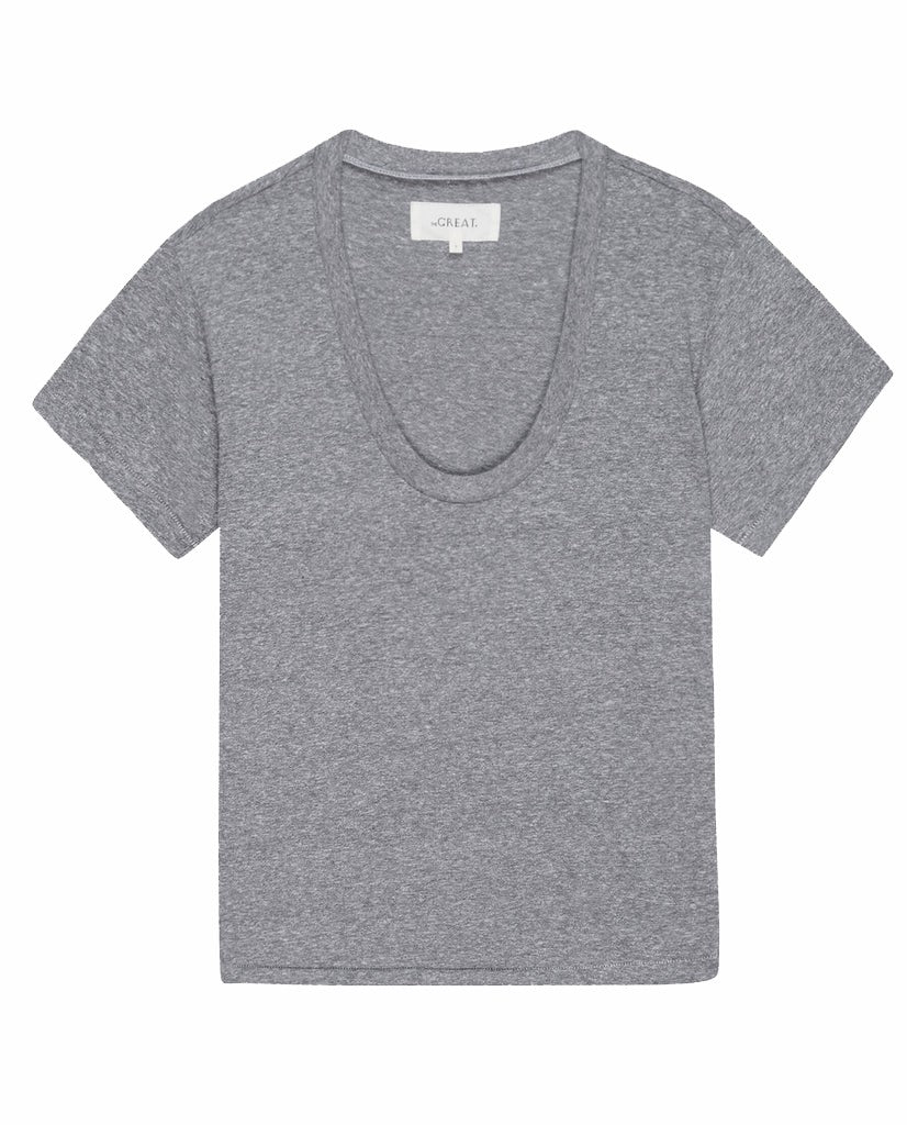 Tees | Women The Great. The Slim U Heather Grey