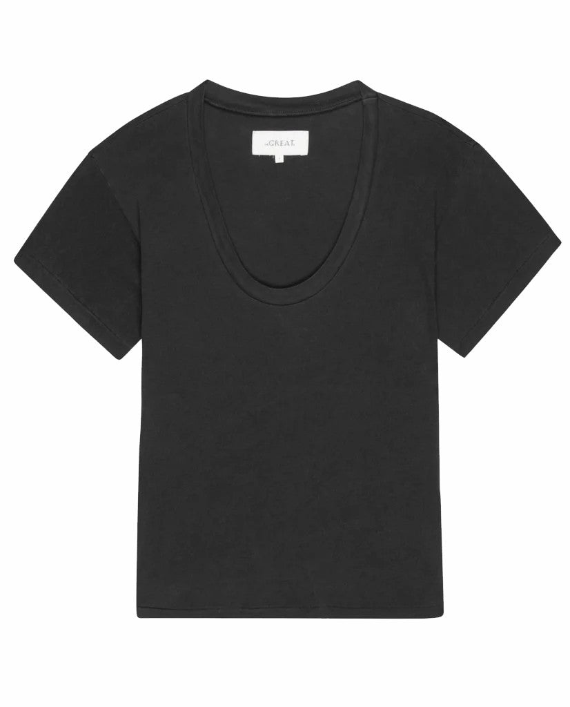 Tees | Women The Great. The Slim U Washed Black