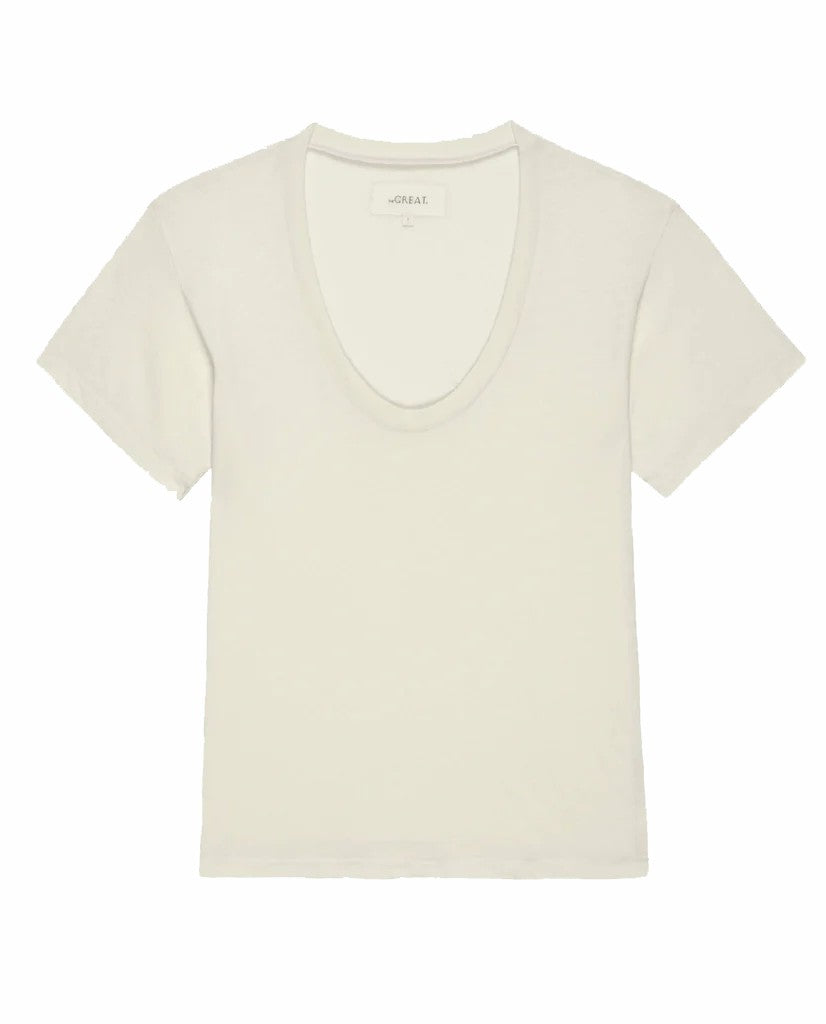 Tees | Women The Great. The Slim U Washed White