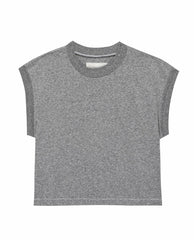 Tees | Women The Great. The Square Tee. Heather Grey