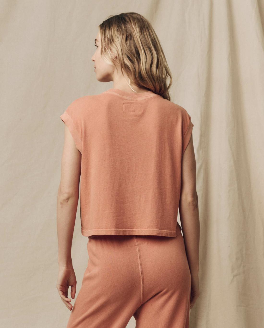 Tees | Women The Great. The Square Tee. Solid Sun Dried Orange