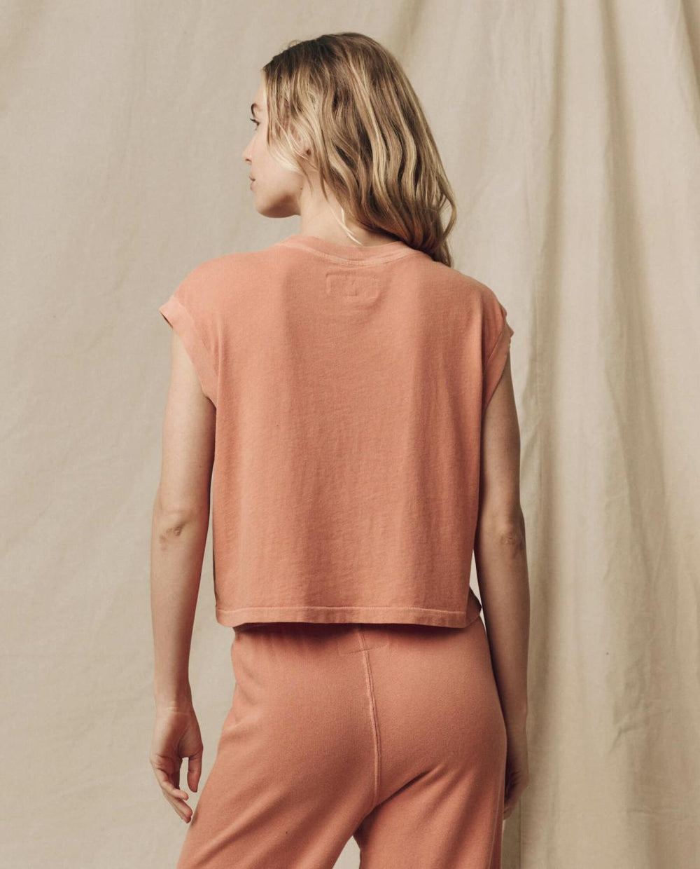 Tees | Women The Great. The Square Tee. Solid Sun Dried Orange