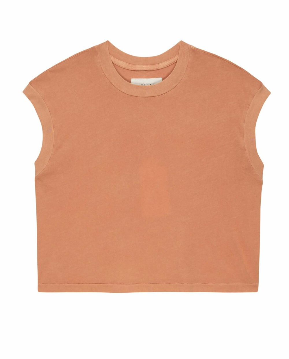 Tees | Women The Great. The Square Tee. Solid Sun Dried Orange