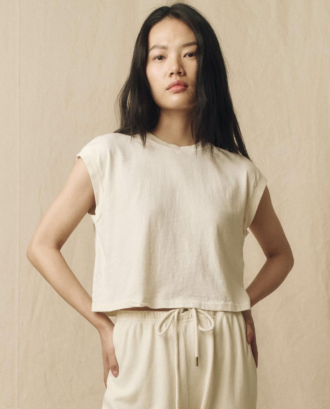 Tees | Women The Great. The Square Tee. Washed White