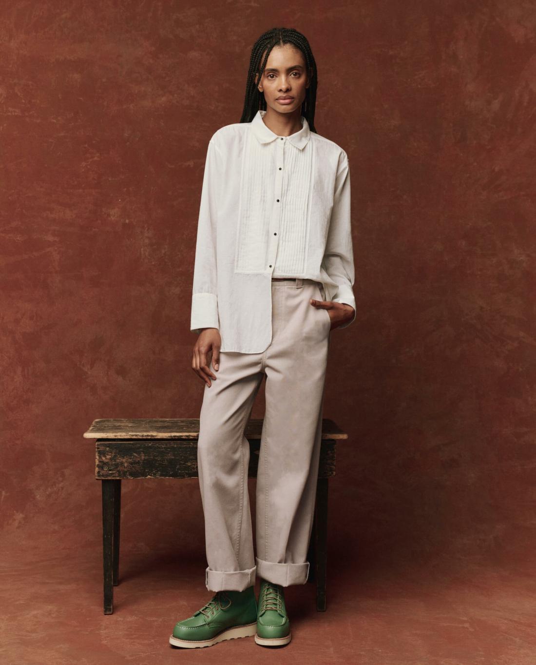 Tops | Women The Great. The Classic Tux Top. White