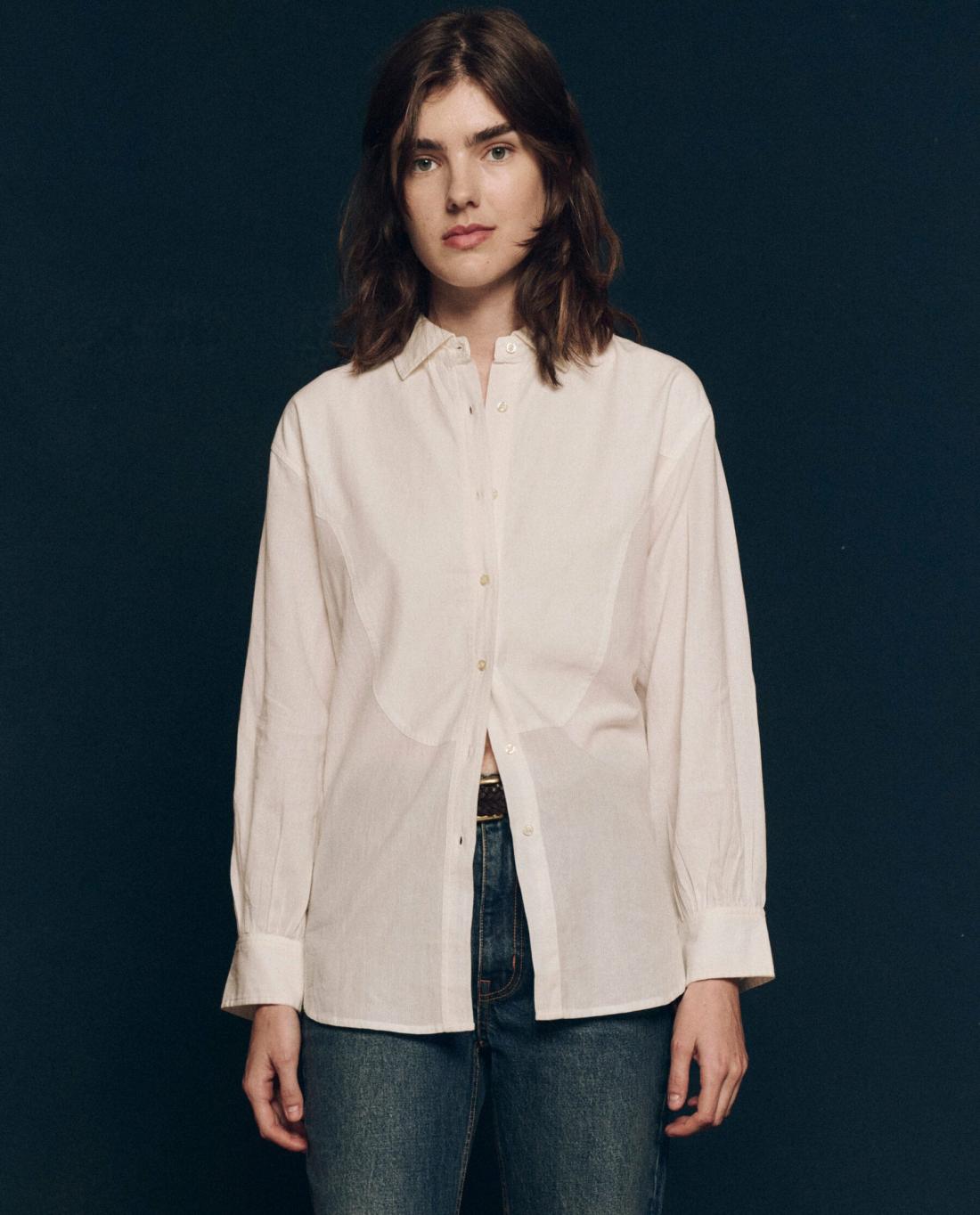 Tops | Women The Great. The Cowboy Tux Top. White