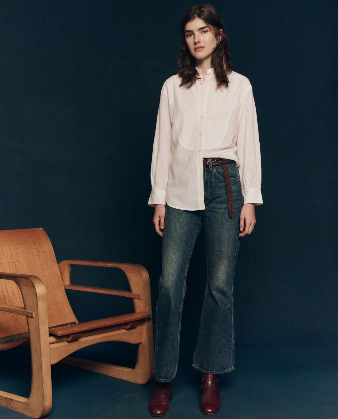 Tops | Women The Great. The Cowboy Tux Top. White