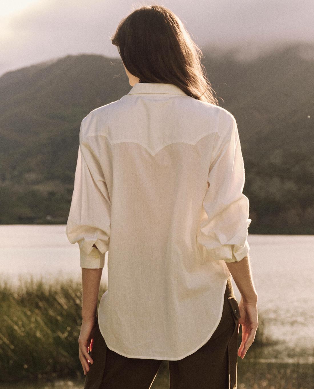 Tops | Women The Great. The Cowboy Tux Top. White